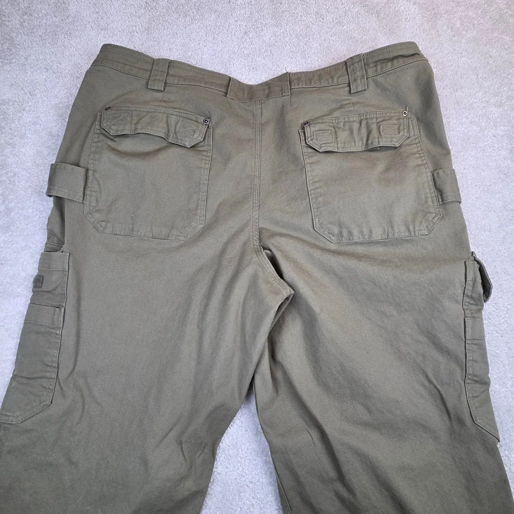 Duluth Trading Co Flex Fire Hose Cargo Pants Mens 48x30 Olive Green Work Utility